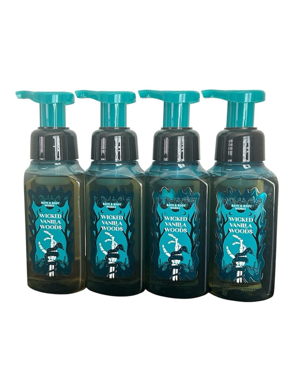 BATH & BODY WORKS Wicked Vanilla Woods Gentle Foaming Hand Soap X4 NEW!
